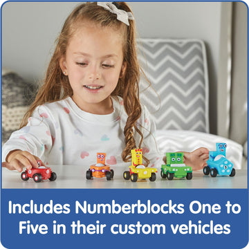 hand2mind Numberblocks Mini Vehicles, Race Car Toys, Toy Vehicle Playsets, Play Figure Playsets, Small Figurines for Kids, Number Toys, Counting Toys