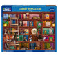 White Mountain 1000 Piece Jigsaw Puzzle Fun Cat Books, Library Playground