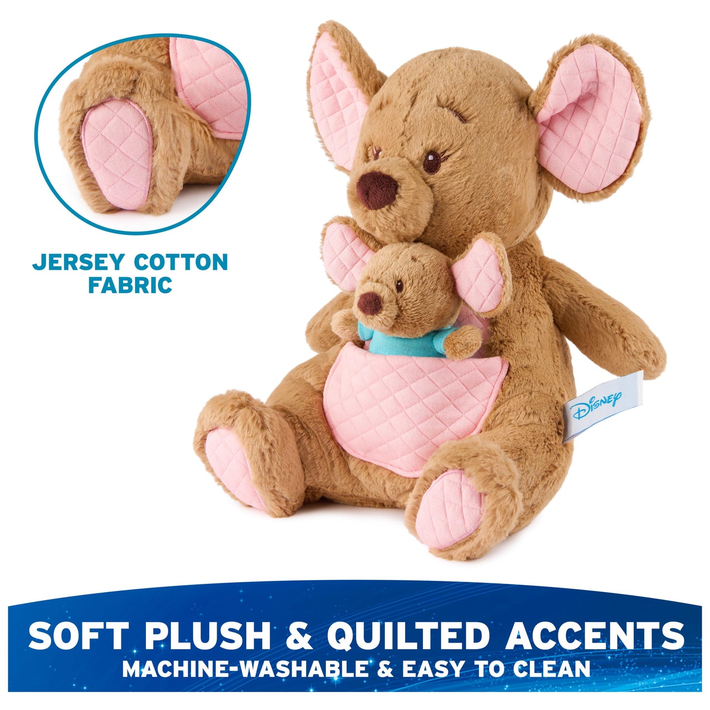 GUND Disney Winnie the Pooh Oh So Snuggly Kanga & Roo 12.5” Plush Ages 0+