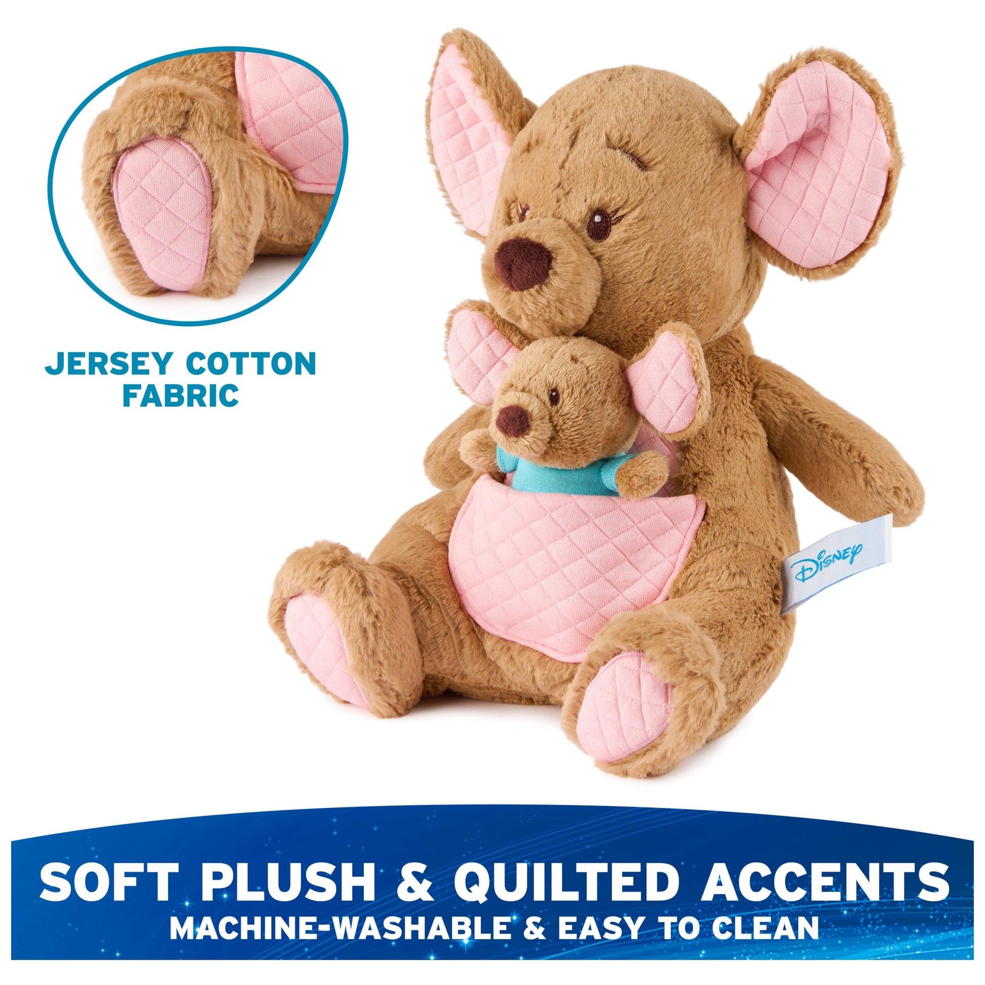 GUND Disney Winnie the Pooh Oh So Snuggly Kanga & Roo 12.5” Plush Ages 0+