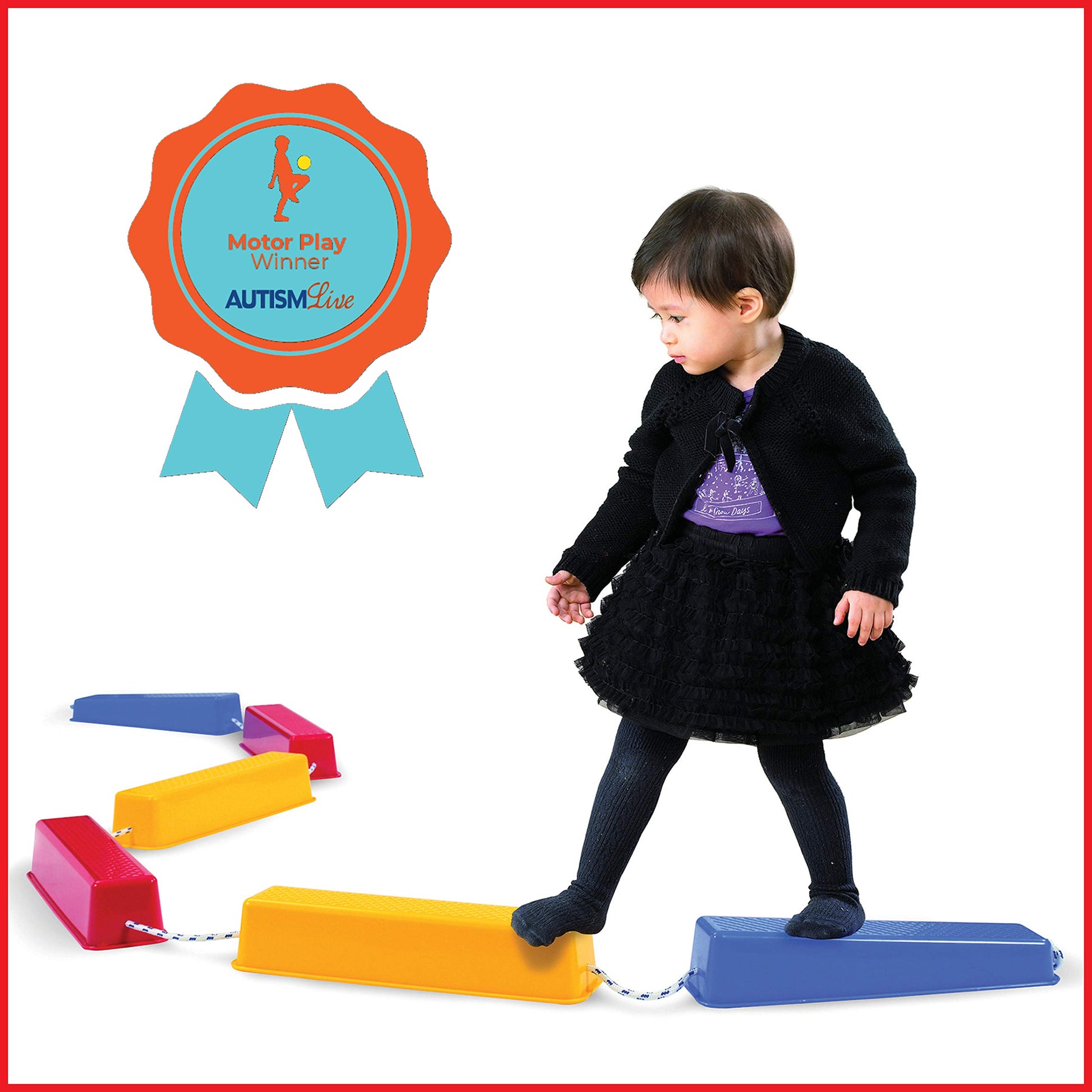 Edx Education Step-a-Logs - Supplies for Physical Play - Indoor and Outdoor - Exercise and Gross Motor Skills - Stackable - Build Coordination