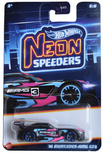 Hot Wheels '16 Mercedes AMG GT3, Neon Speeders 5/8 [Black]