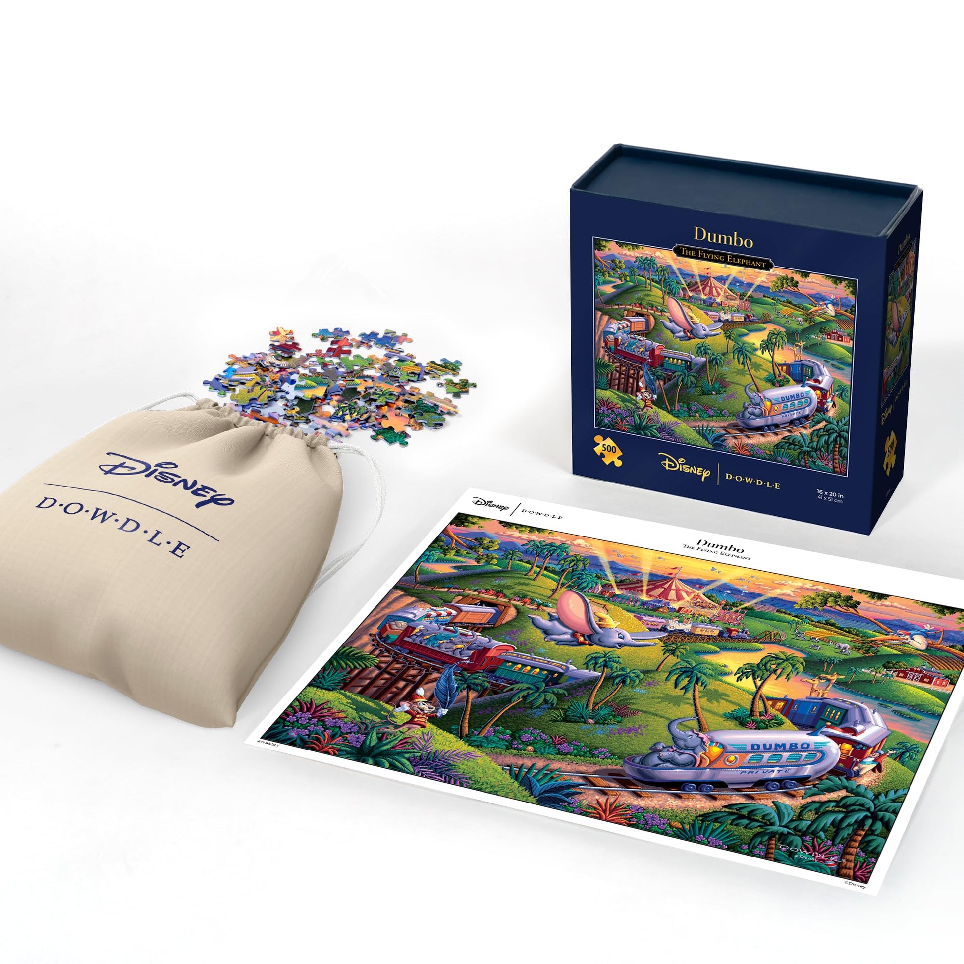 Dumbo The Flying Elephant, Disney Dowdle Puzzle, 500 Piece Jigsaw Puzzle for Adults