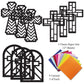 VHALE Suncatchers Craft 3 Sets (9 Cutouts) w Tissue Papers Stained Glass Effect Paper Sun Catcher Kit, Window Art, Classroom Crafts, Creative Art