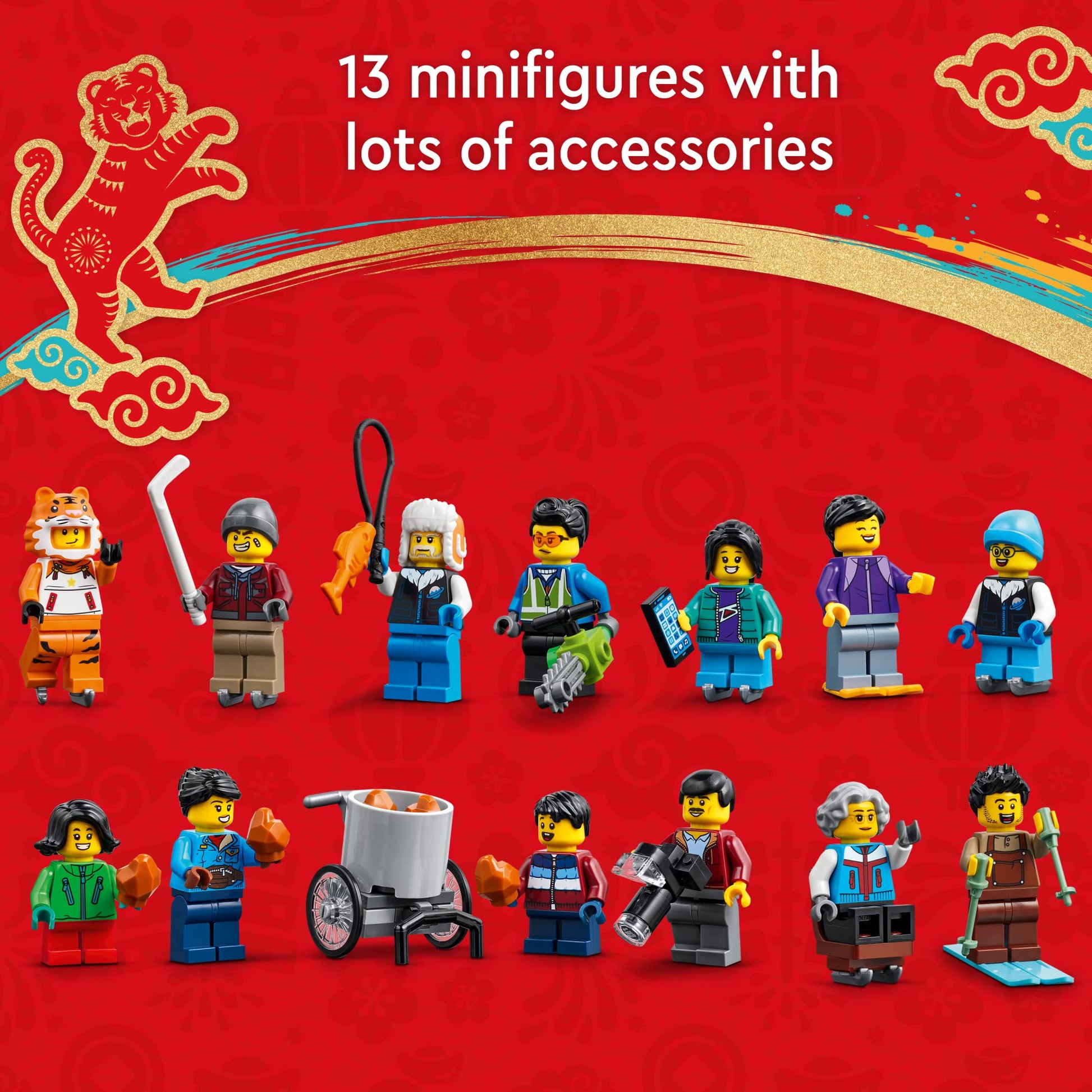 LEGO Lunar New Year Ice Festival 80109 Building Kit; Gift Toy for Kids Aged 8 and Up; Building Set Featuring a Detailed Winter Scene, Chun Ice