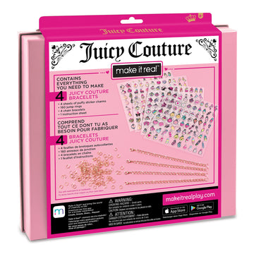 Make It Real - Juicy Couture Absolutely Charming Bracelet Making Kit - Kids Jewelry Making Kit - DIY Charm Bracelet Making Kit for Girls - Friendship