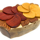 Floral Harmony, the Handcrafted Intarsia Hand Carved Wood Trinket/Jewelry Box