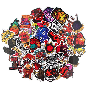 Dungeons and Dragons Cartoon Stickers There are 38 Cartoon Stickers That Can Be Put On Suitcases, Skateboards, Refrigerators, Laptops, and Graffiti