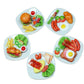 Handmade Miniature Breakfast Food Set, 5 Assorted Plates, Air Dry Clay Dollhouse Mini Food Accessories, 1:6 Scale, 1.3 Inch Plates, Realistic Kitchen