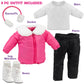 Winter Snow Doll Outfit for 18" Dolls-Premium Handmade 5pc Lodge Vacation Ski Clothes & Accessories Compatible w American Girl Doll- Includes Jacket