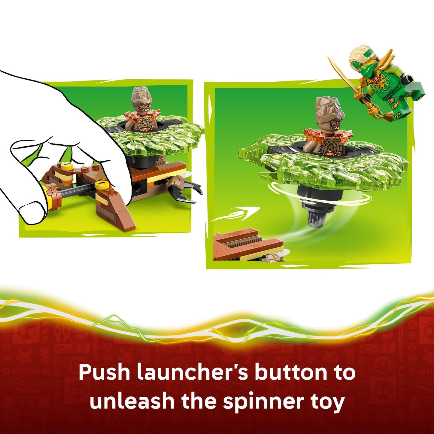 LEGO NINJAGO Loyd vs. Earth Monster Spinner Building Toy for Boys & Girls - Ninja Toy Figures & Playset for Kids, Ages 6+ - Includes 2 Minifigures