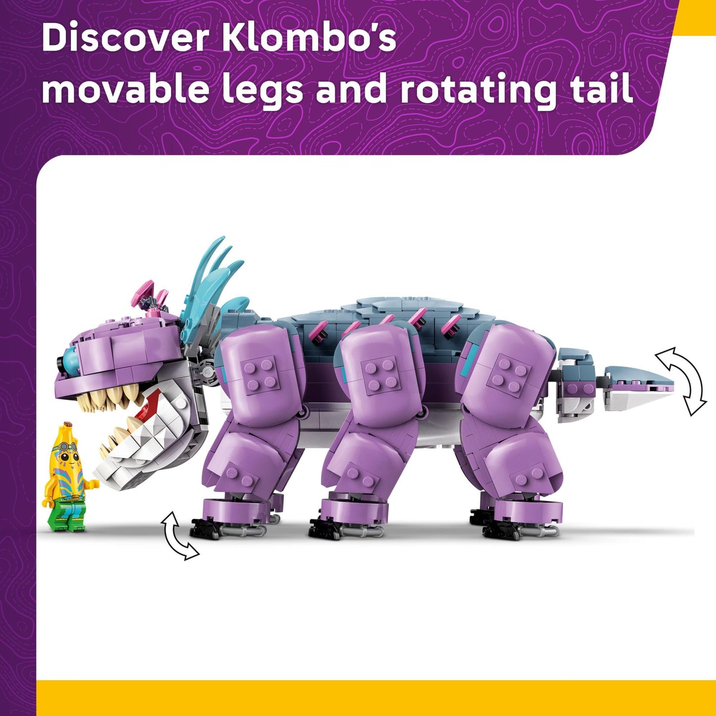 LEGO Fortnite Klombo Kids Toy - Fortnite Action Figure with Peely and Oro Minifigures - Pretend Play and Building Toy for Girls and Boys 10+ - Gift