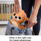 FISHER-PRICE BABY Toy 2-in-1 Rockin' Tummy Time Otter Plush Sensory Activity with Soft Book for Newborn Play Ages 0+ Months