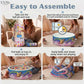ANM’s Worldwide Foam Ball Pit for Toddlers - 90x30x5 cm Round Ball Pool, Soft Round Baby Playpen Ball Pool for Kids - Indoor Play Area for Babies