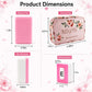 Pink American Mahjong Set, 160 Engraved Melamine 1.2-Inch Mahjong Tiles with Fruit & Floral Designs, Includes Storage Bag, Dice, Scoring Chips, Wind