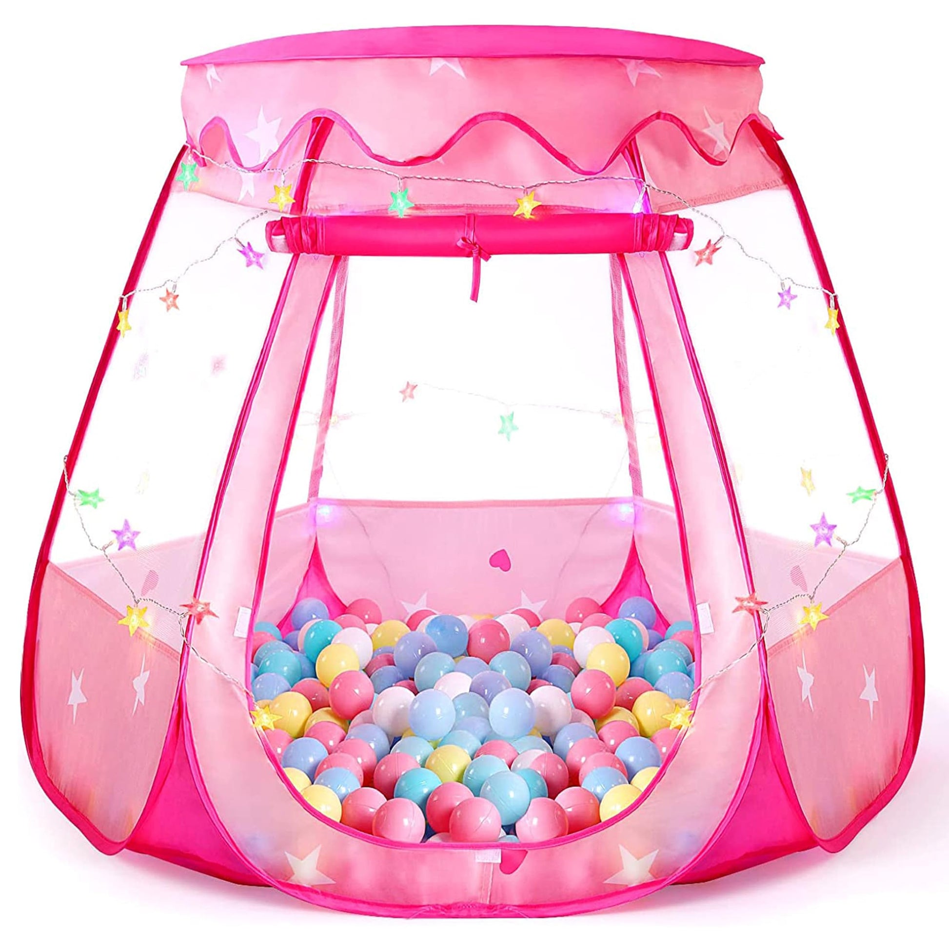 TIKTENT Pop Up Princess Tent with Star Lights, Toddler Toys for Girl Gift