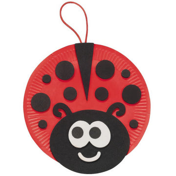 Fun Express Ladybug Paper Plate Craft Kit for Kids - Creative Crafting Activity Fun Home Projects Parties and Educational Play - Easy-to-Use Materials