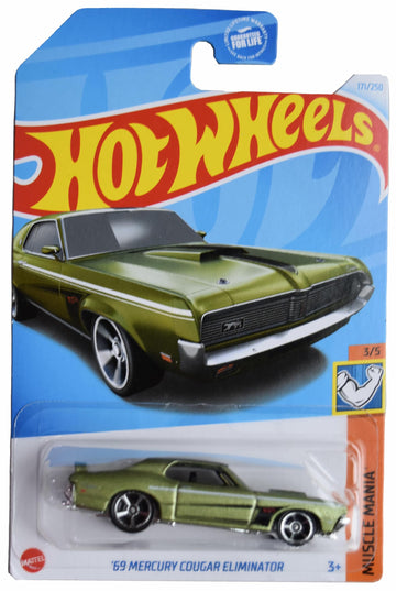 Hot Wheels '69 Mercury Cougar Eliminator, Muscle Mania 3/5 [Green] 171/250