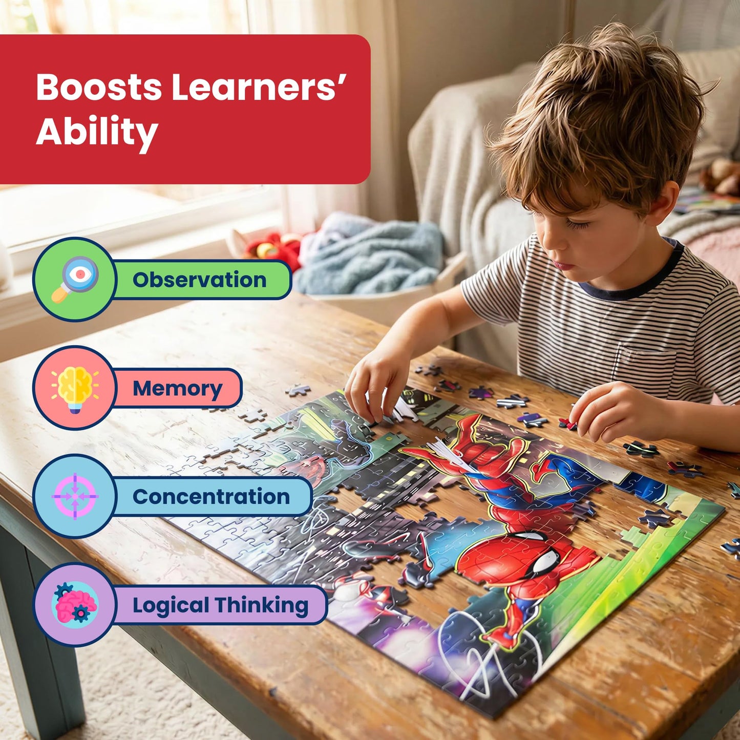 Prime 3D | Marvel | Spider-Man | 200 Piece 3D/2D Jigsaw Puzzle for Adults & Kids | Finished Size 12" x 18" | Challenging & Fun for Adults, Kids