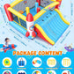 Inflatable Bounce House with Mega Elevated Slide for Big Kids 3-12 Space Rocket Bouncy Castle Play Center with 3 Dodge & Weave Obstacle Course Column