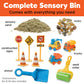 Creativity for Kids Sensory Bin: Construction Zone Playset - Preschool Learning Activities, Excavator Toys for Boys Ages 3-5+, Outdoor Toys and Gifts