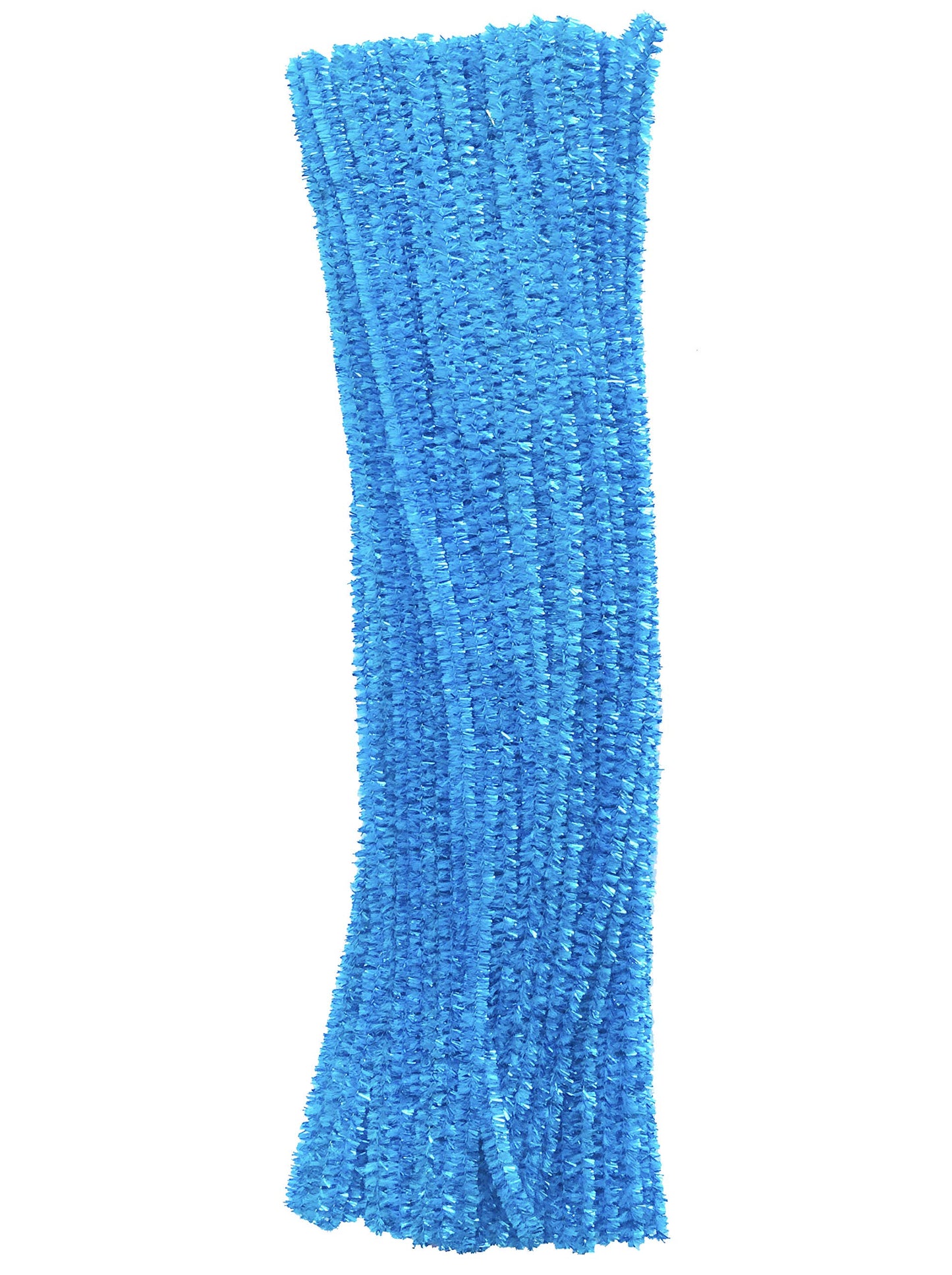Carykon 100 PCS 12 Inch Iridescent Sparkly Tinsel Stems Pipe Cleaners (Light Blue)