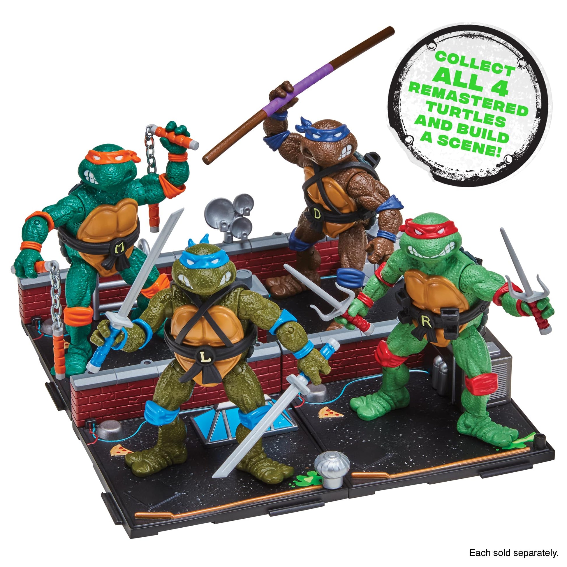 Teenage Mutant Ninja Turtles: 4” Remastered Leonardo Action Figure by Playmates Toys