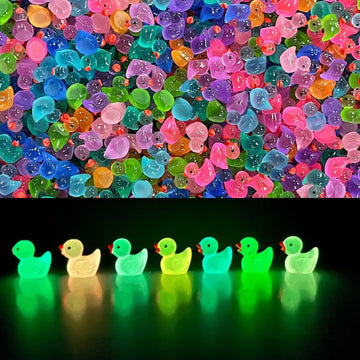 Arcimatto 240 Pack Mini Ducks Tiny Resin Duck Bulk Decor Figures for Miniature Dollhouse Decor Garden Aquarium Potted Ornament, DIY Charm Crafts Hide