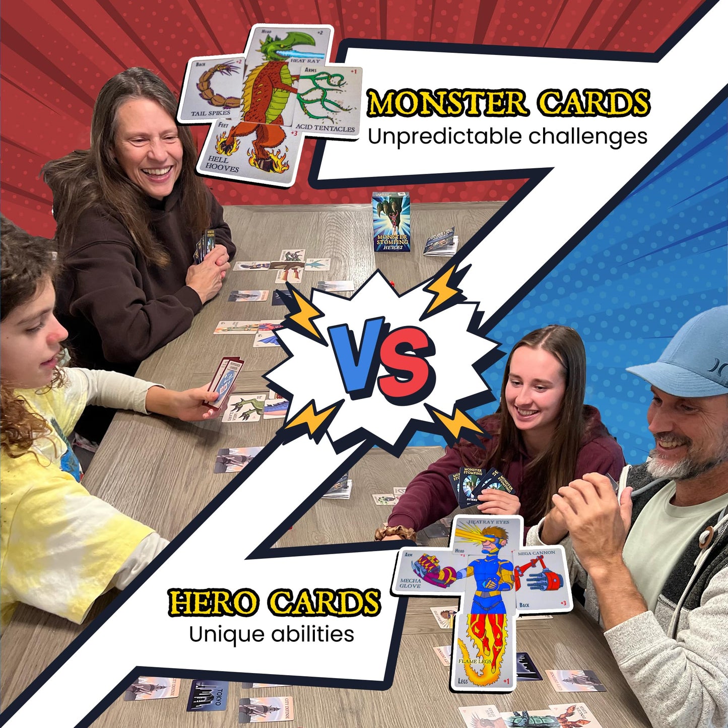 Castle Clark Monster Stomping: Heroes Games - Monster Building Dice & Strategy Card Game for Adults & Kids 13+ | Travel, Party & Family Kids' Games