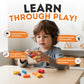 Zen Fun Wooden Brain Teaser Puzzle Cube - Montessori Toy Colorful Cube Puzzle for Kids Ages 5-7 and Easy Mind Puzzle for Adults - 20 Pieces