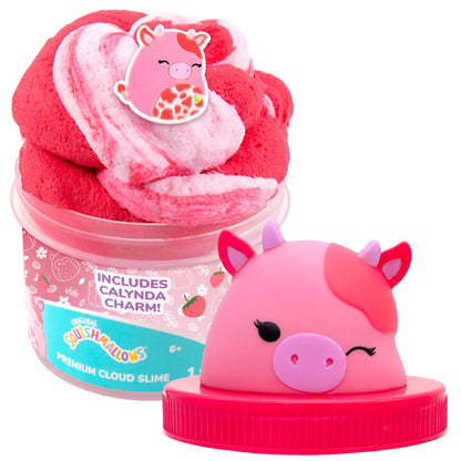 Original Squishmallows Scented Slime Jar, Strawberry, Calynda the Cow