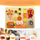 SEYTUFU Montessori Busy Board for Toddlers 2-4, Wooden Sensory Activity Board for Autistic Children, Travel Toys for 1+ Year Old Boy & Girl Birthday