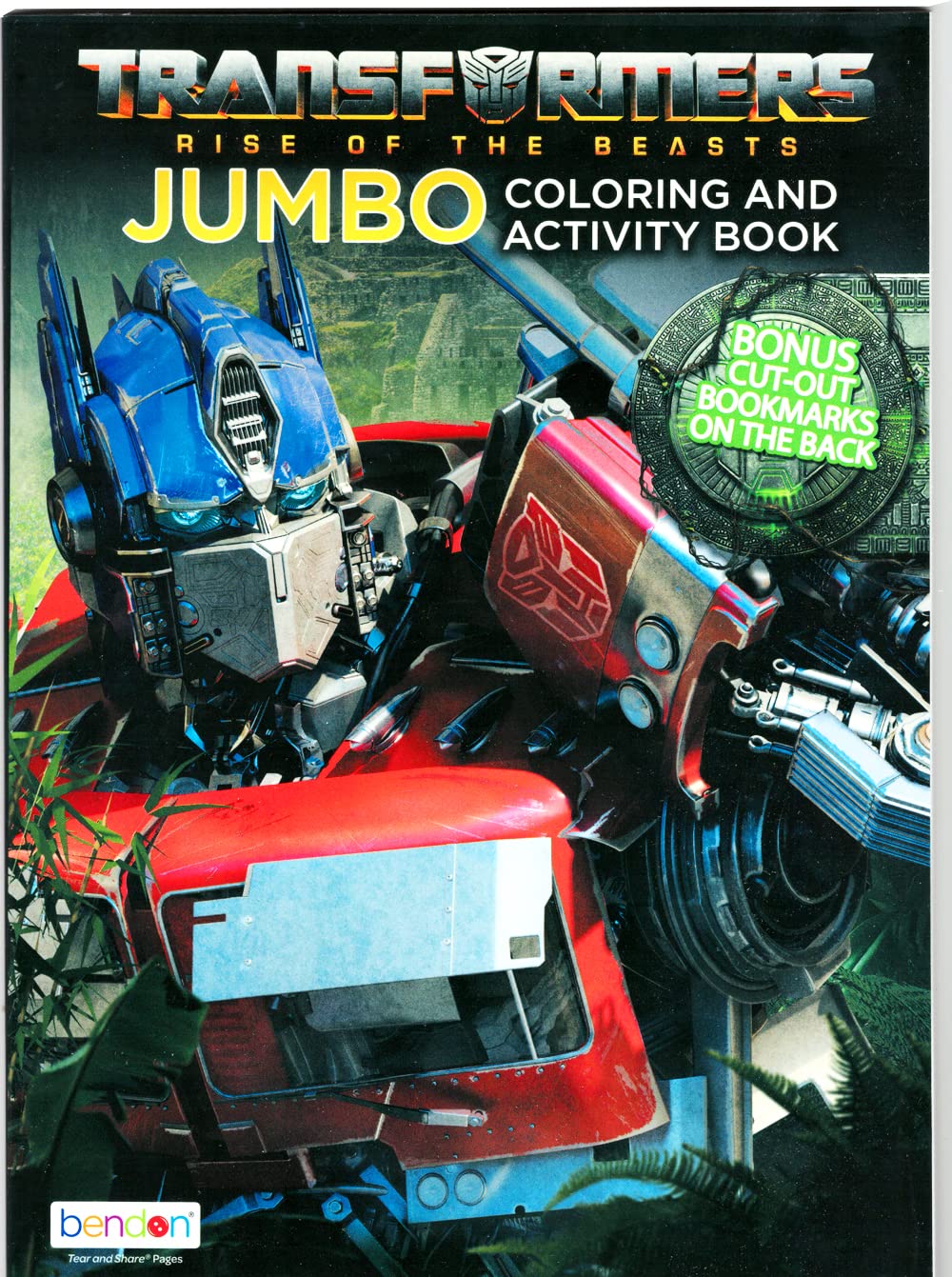Transformers Coloring and Activity Book Super Set for Kids - 2 Activity Books and Sticker Pads Featuring Optimus Prime, Bumblebee and Rescue Bots