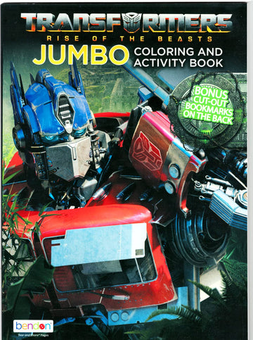 Transformers Coloring and Activity Book Super Set for Kids - 2 Activity Books and Sticker Pads Featuring Optimus Prime, Bumblebee and Rescue Bots