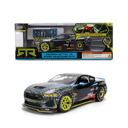 Jada Toys AutoZone 2025 Ford Mustang RTR 25 Vaughn Gittin Jr. Die-Cast Car 1:24 Scale - Pro Drift Styling, Collector Edition