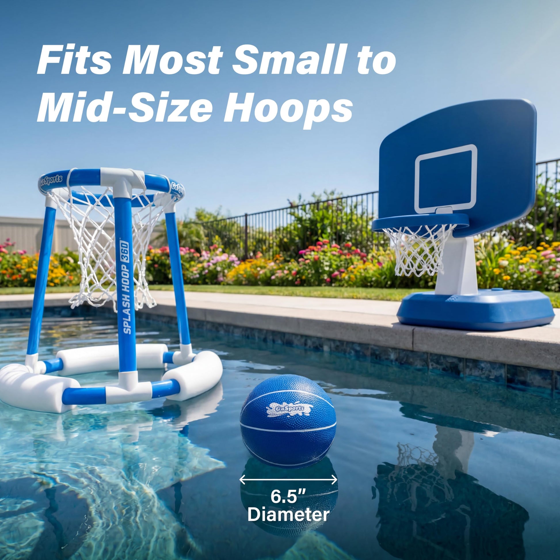 GoSports Swimming Pool Basketballs 3 Pack - Great for Floating Water Basketball Hoops, Choose Red or Blue Pool Basketballs