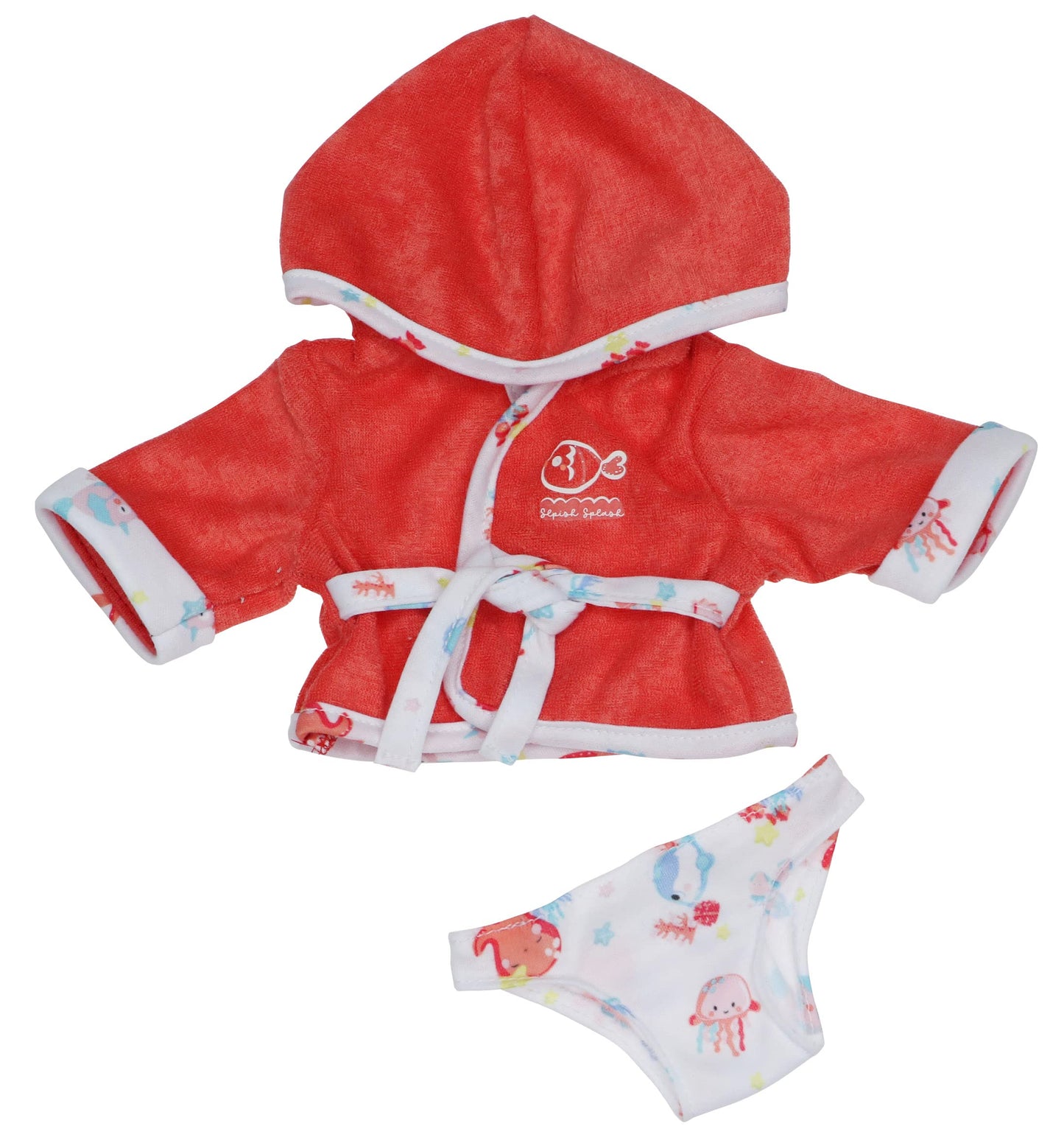 JC Toys Bath Time Gift Set Featuring Adorable Asian Lots to Love Babies 14" All Vinyl Washable Dolls Dressed in Hooded Bathrobe and Diaper, Includes