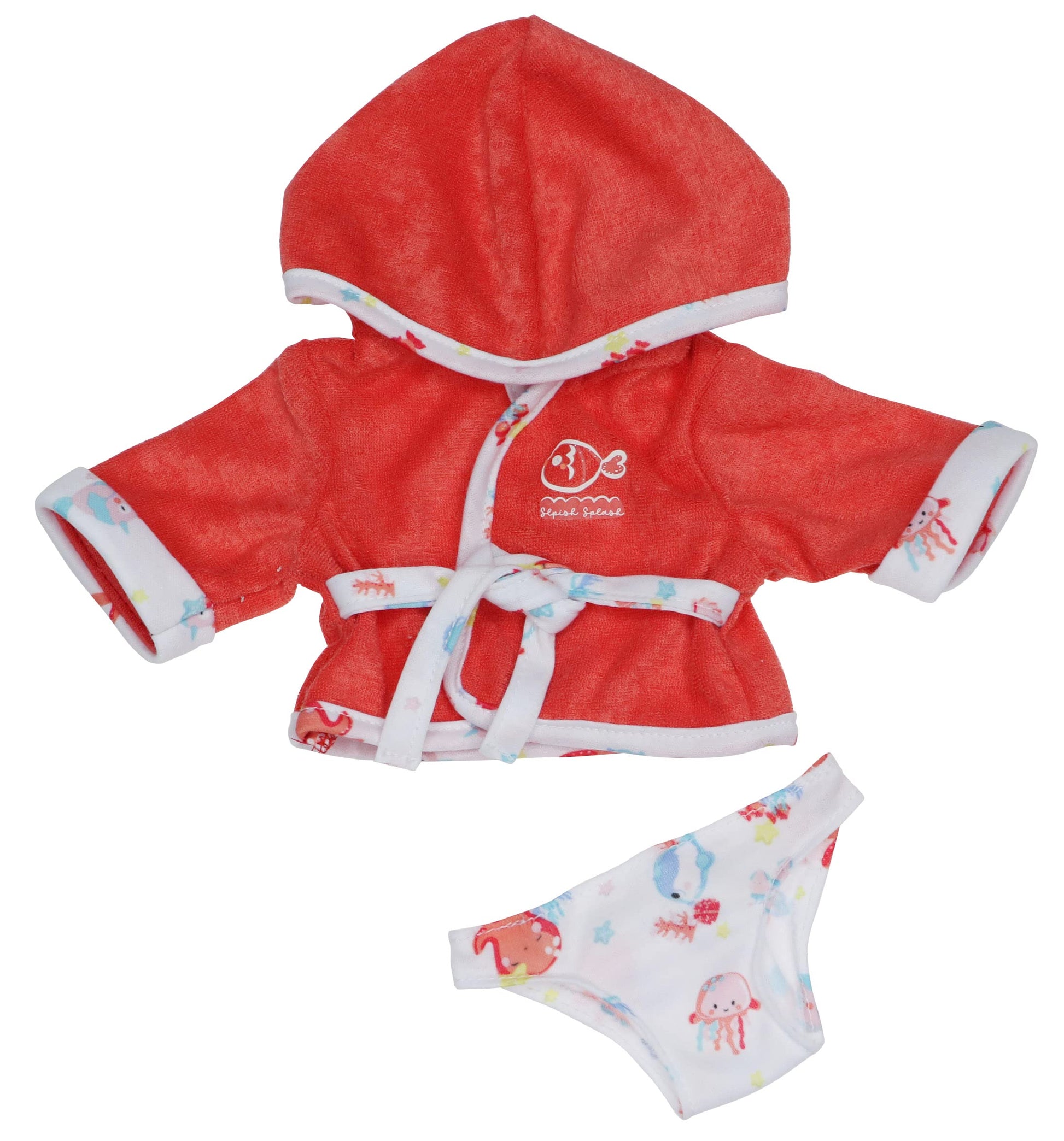JC Toys Bath Time Gift Set Featuring Adorable Asian Lots to Love Babies 14" All Vinyl Washable Dolls Dressed in Hooded Bathrobe and Diaper, Includes