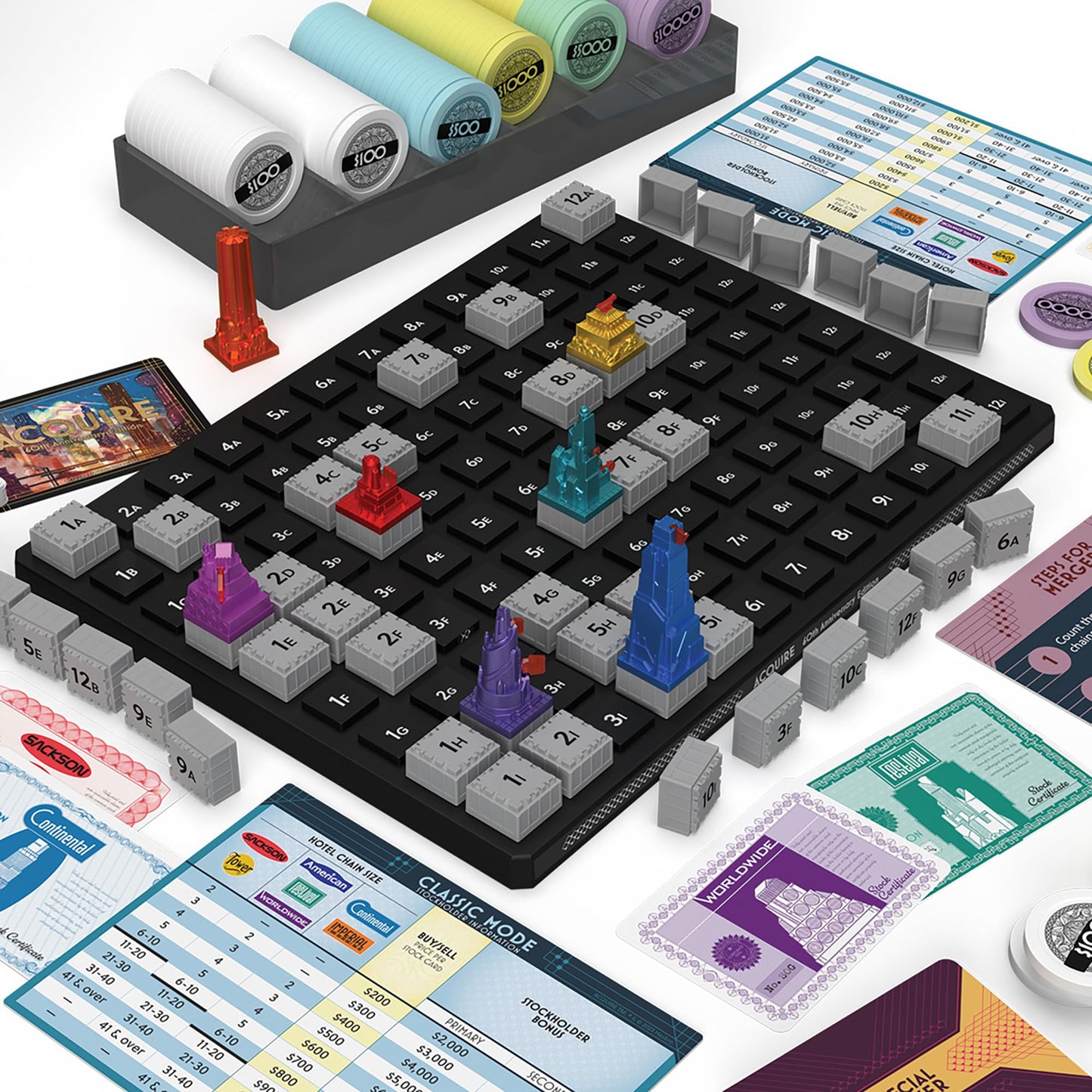 Renegade Game Studios Acquire 60th Anniversary Board Game - Strategy for Ages 12+, 2-6 Players, 90 Min
