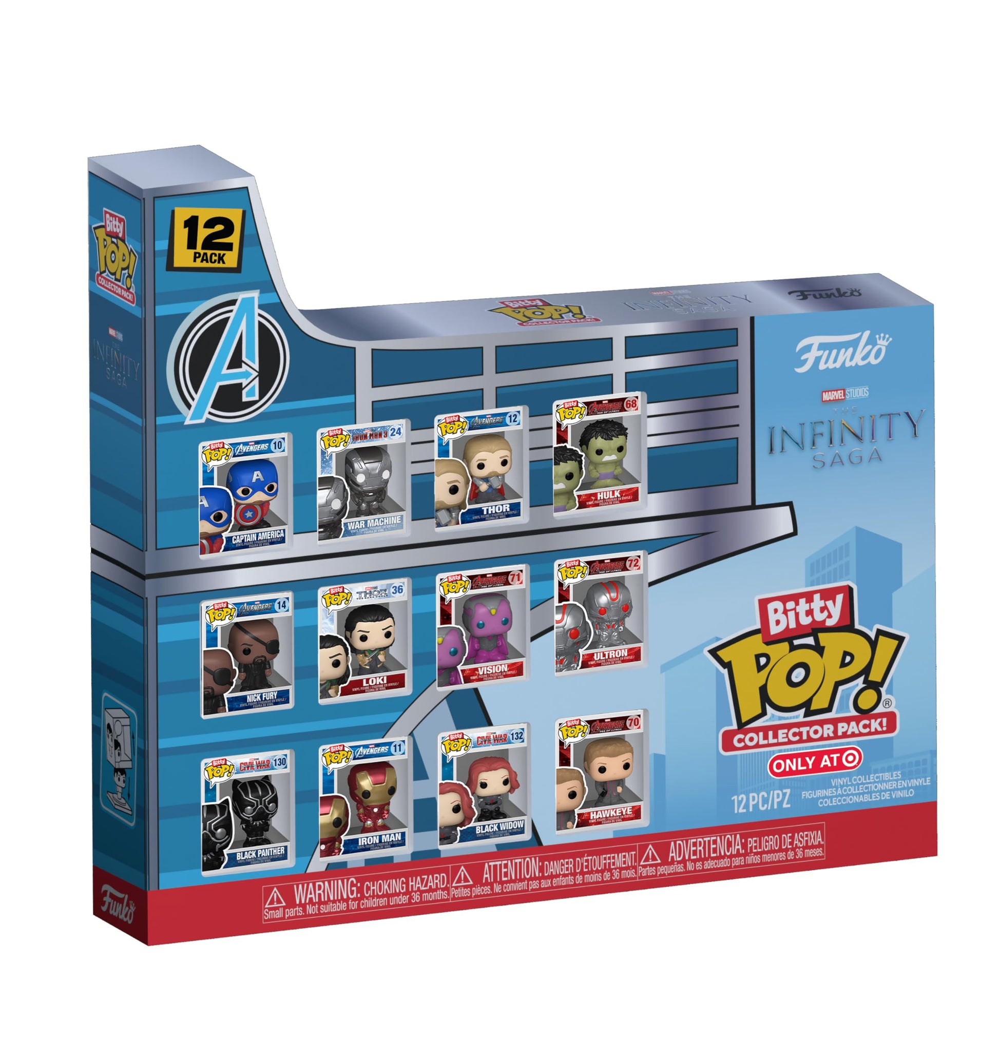Funko Bitty Pop! Marvel: Infinity Saga 12pc Multipack - 0.9 Inch (2.2 Cm) - Comics Collectible - Stackable Shelf Included - Gift Idea - Gift Bag