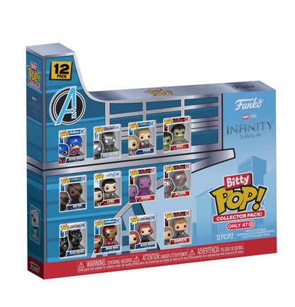 Funko Bitty Pop! Marvel: Infinity Saga 12pc Multipack - 0.9 Inch (2.2 Cm) - Comics Collectible - Stackable Shelf Included - Gift Idea - Gift Bag