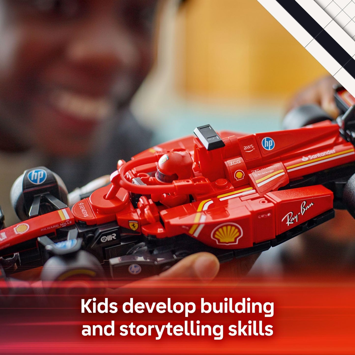 LEGO Speed Champions Ferrari SF-24 F1 Race Car Toys - Building Sets for Kids, Boys & Girls, Ages 10+ - Ferrari F1 Model Car Kits for Display or Play