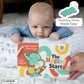Happy Start High Contrast Baby Cards for Newborns - Black & White Cards, Water-Resistant, BPA-Free, Portable Educational Flashcards for Visual