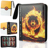 TanoShiimii Trading Card Binder, 400 Pocket Card Album, 3-Ring Refillable Binder with Zipper, Water-Resistant PU Leather for TCG Collectors, Kids and
