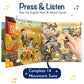 LITTLE MAESTRO Carnival of Animals by Saint-Saëns - The Complete Musical Suite, Musical Books for Toddlers, 28-Button Music Book, Musical Toys