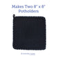 Harrisville Designs Friendly Loom | 10” PRO-Sized Black Potholder Weaving Loops | Craft 2 Cotton Potholders
