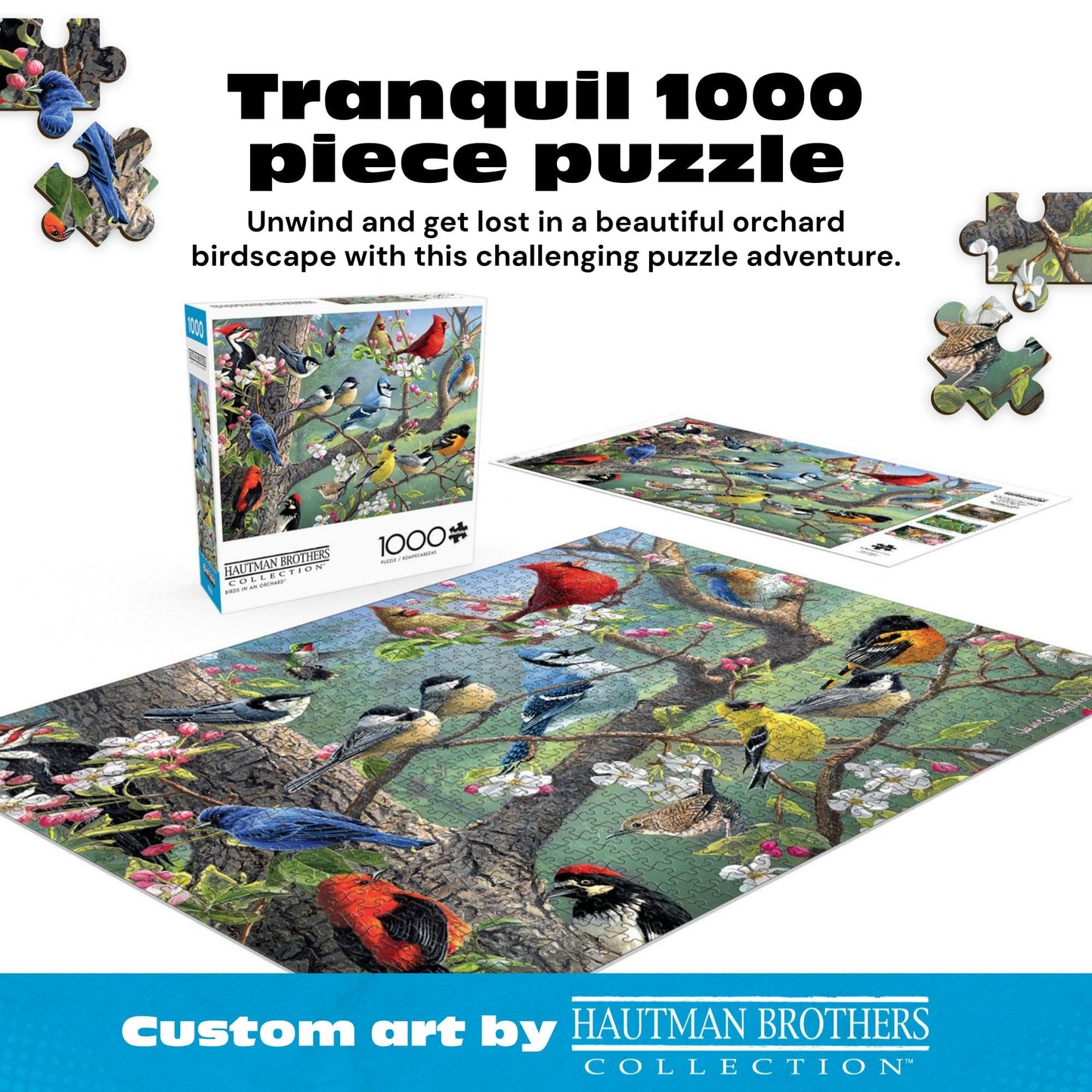 Buffalo Games Hautman Brothers Birds, 1000 Piece Jigsaw Puzzles for Adults