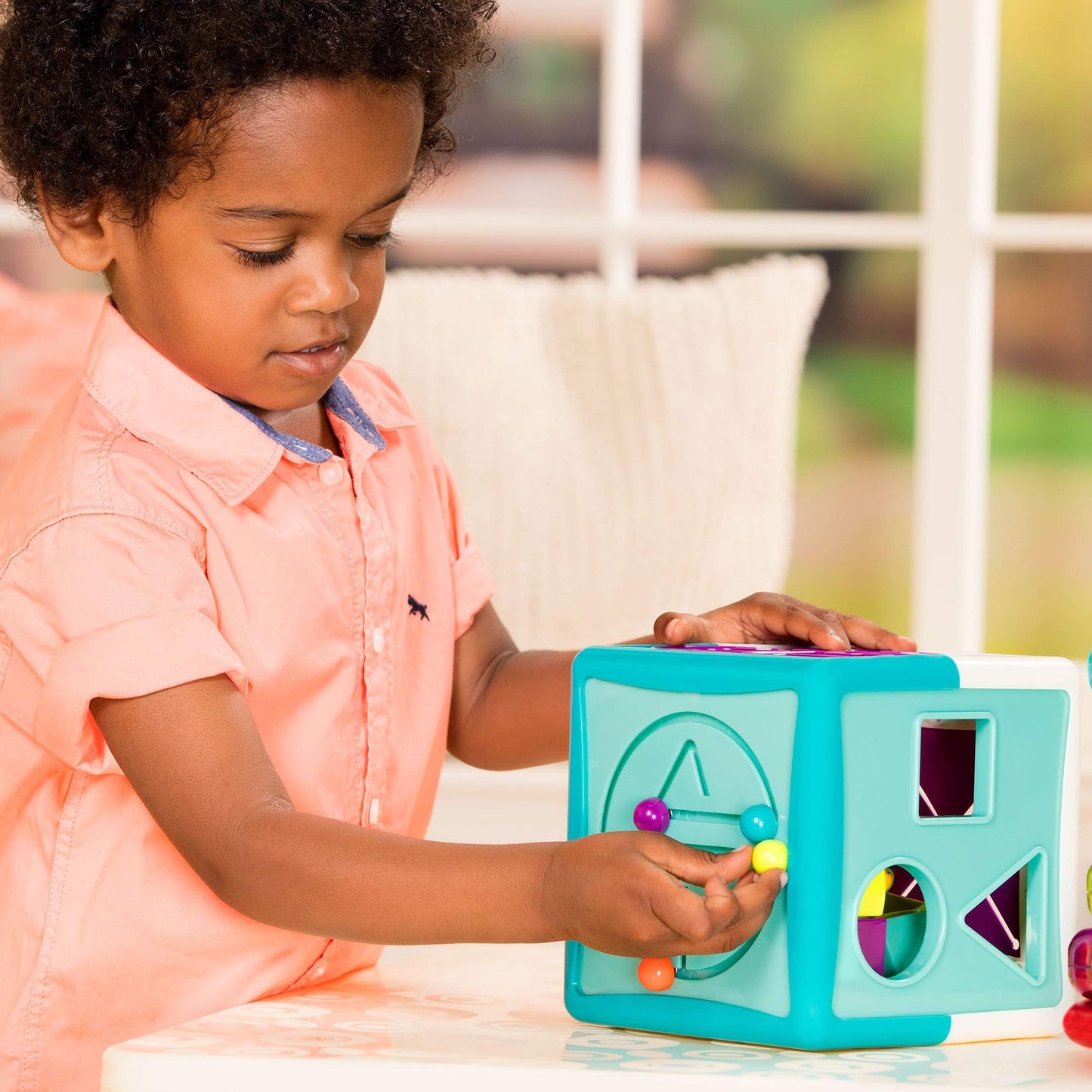 Battat Shapes, Numbers and Letters Sorting Activity Cube Bead Maze, Toddler