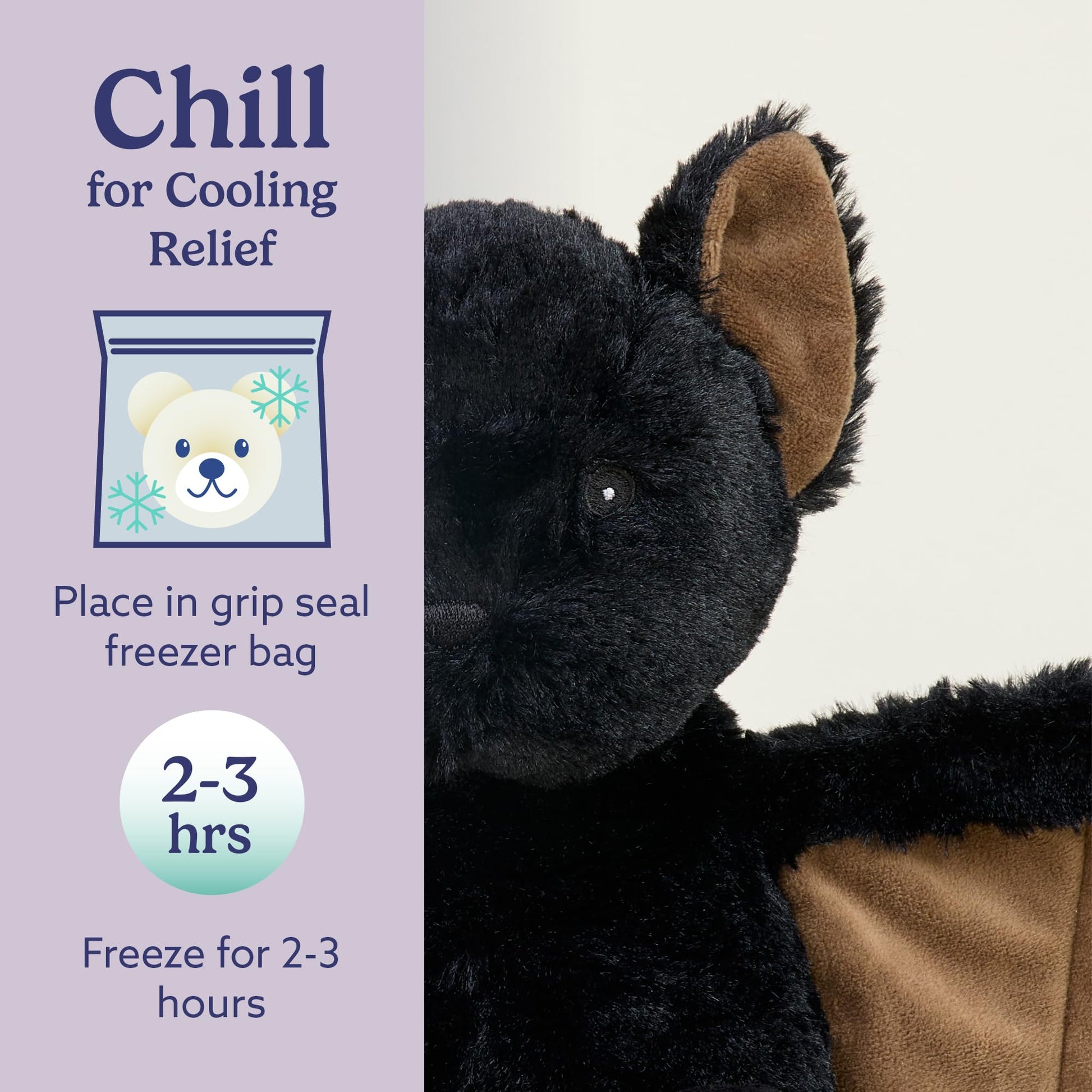 warmies Microwavable & Weighted Stuffed Animals, Bat - Heated Stuffed Animal Plushie for Warmth & Comfort - Cute Soft Plush Toys for Adults & Children