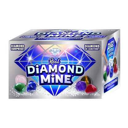 JA-RU Real Diamond Mine Gemstone Dig Kit (2 Packs) Mystery Rock, Minerals, and Gems for Kids | Break Your Own Geodes and a Chance to Get 1 Real